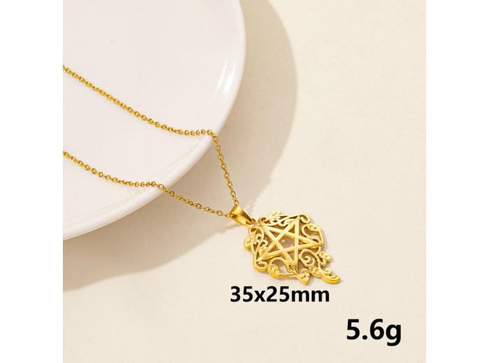 Collier pentacle sceau  de salomon