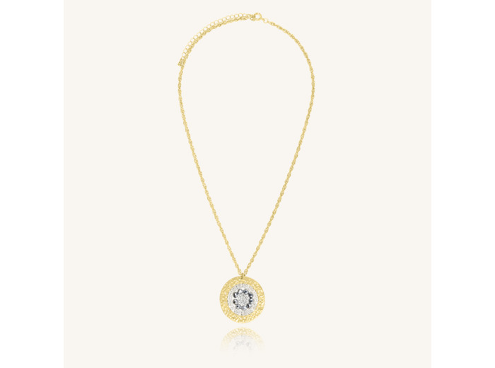 Collier Sàntibé Bijoux Isabella doré à l'or fin et perles