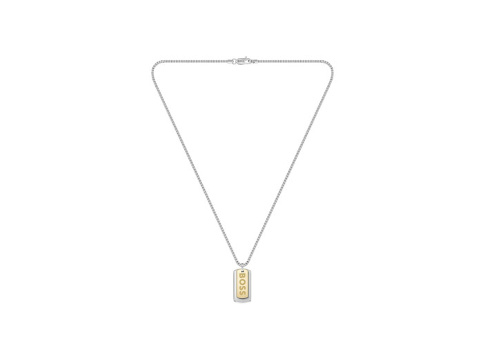 Collier BOSS Devon en acier et métal doré