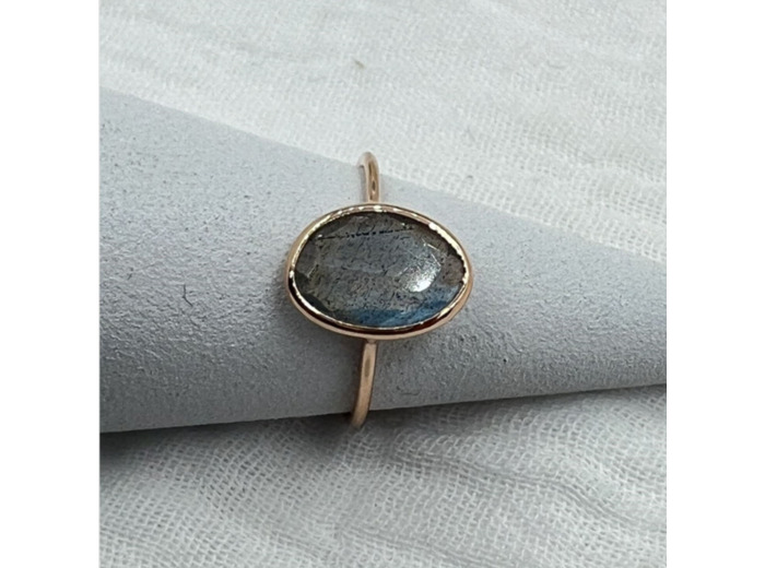 Bague en Or Rose et Labradorite