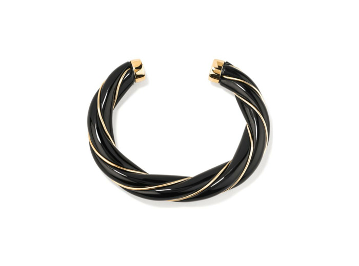 Bracelet Aurélie Bidermann Diana en métal doré et résine