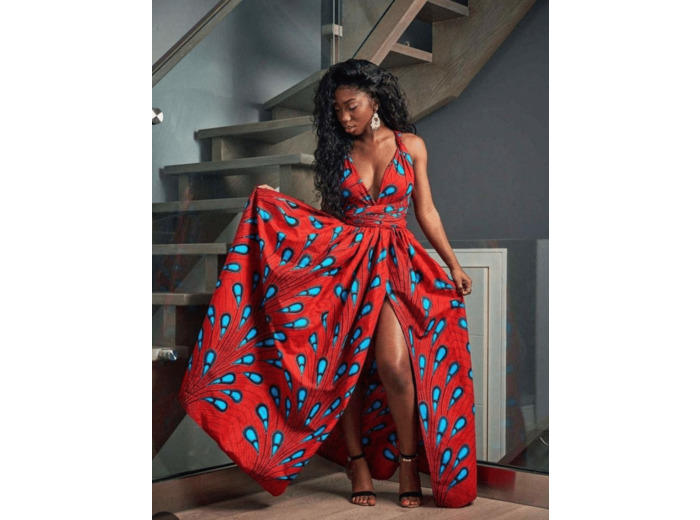 Infinity dress wax ,robe africaine multi- position 974,ile de la Réunion