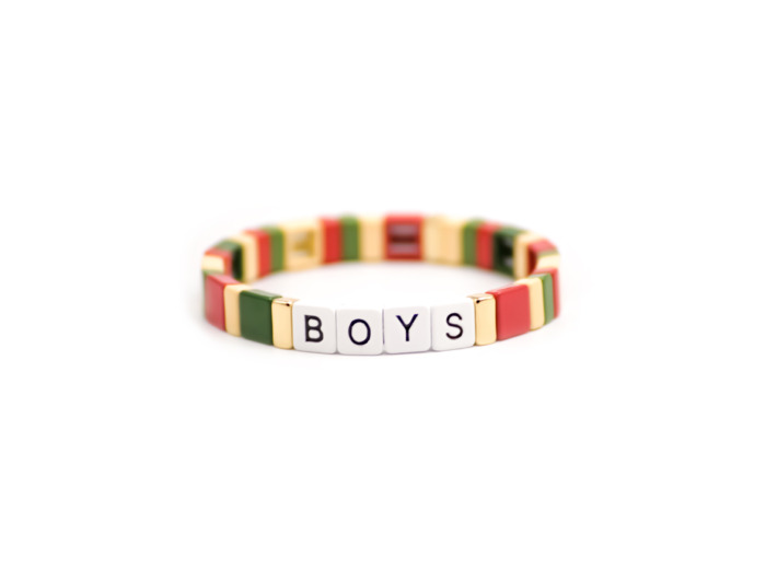 Bracelet Simone à Bordeaux Boys en métal émaillé multicolore