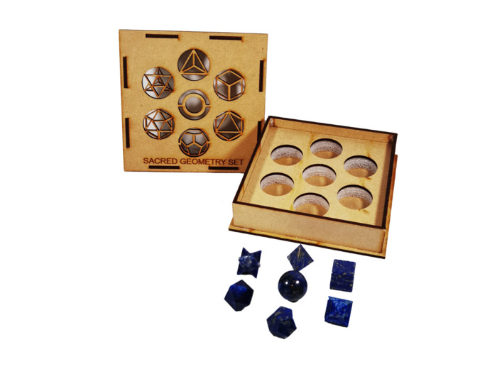 Coffret Géométrie Sacrée en Lapis Lazuli