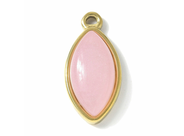 Pendentif Quartz rose  forme ovale
