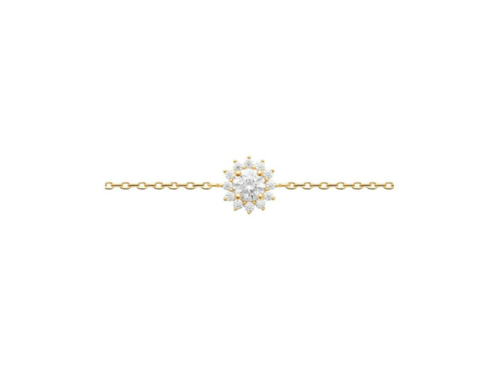 Bracelet en plaqué or et oxyde de zirconium