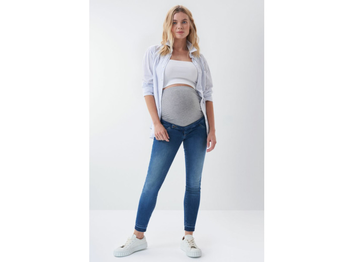 Jeans Maternity Hope cropped de couleur moyenne