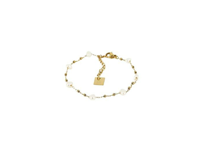Bracelet ZAG Zoé en acier doré et nacre