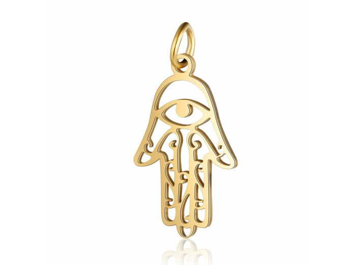 Pendentif main de Fatima fine acier inoxydable