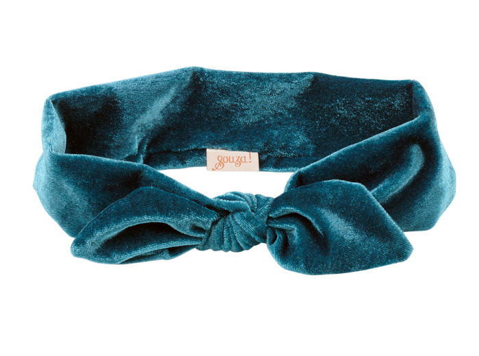 Bandeau Titia, velours bleu (1 pc) - Souza - 105234