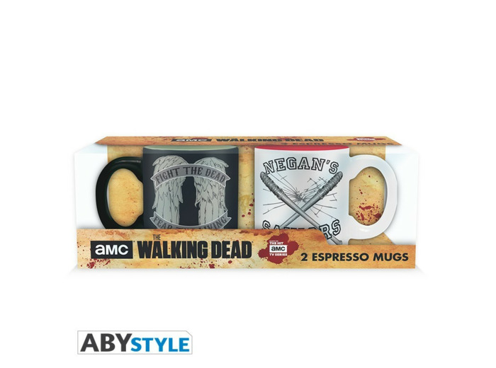 THE WALKING DEAD - Set 2 mugs à espresso - 110 ml - Daryl VS Negan