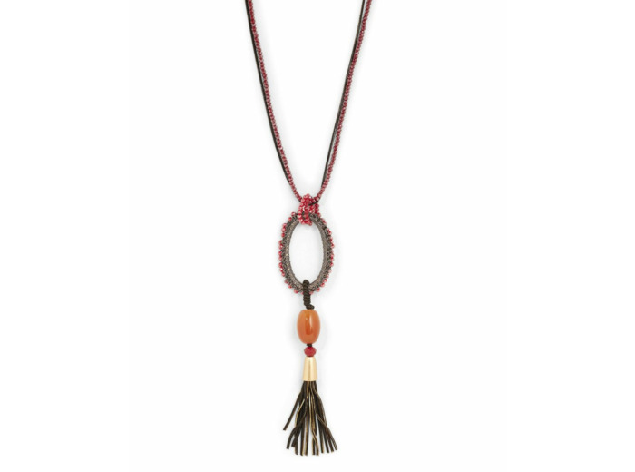 Collier femme rouge