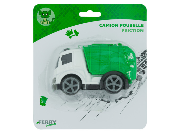 CAMION POUBELLE 12 CM FRICTION