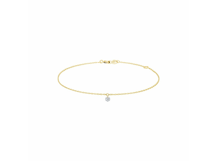 Bracelet La Brune & La Blonde 360° en or jaune et diamant de 0.10ct