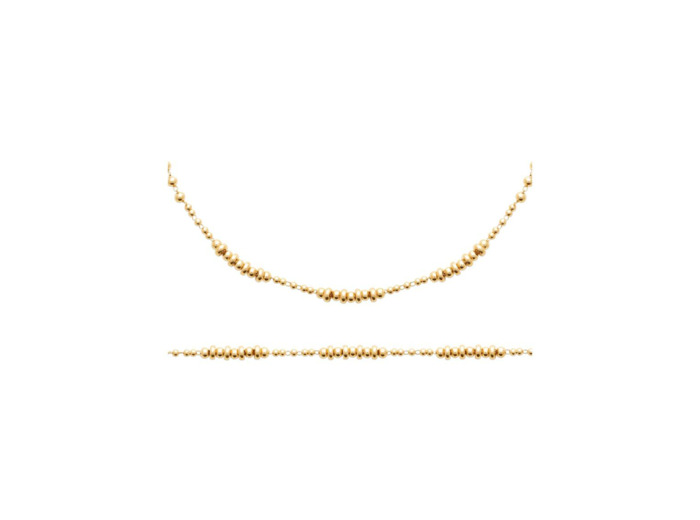 Bracelet en plaqué or, 18 cm