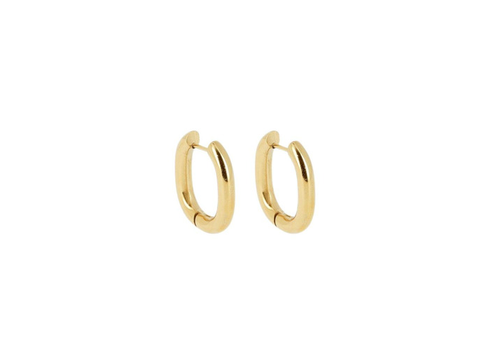 Boucle d'oreille Zag en acier doré