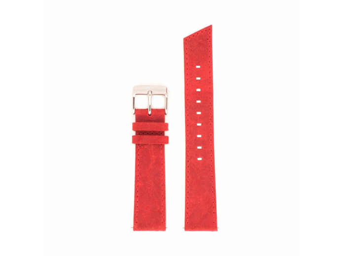 Bracelet de montre DWYT en cuir rouge vermillon