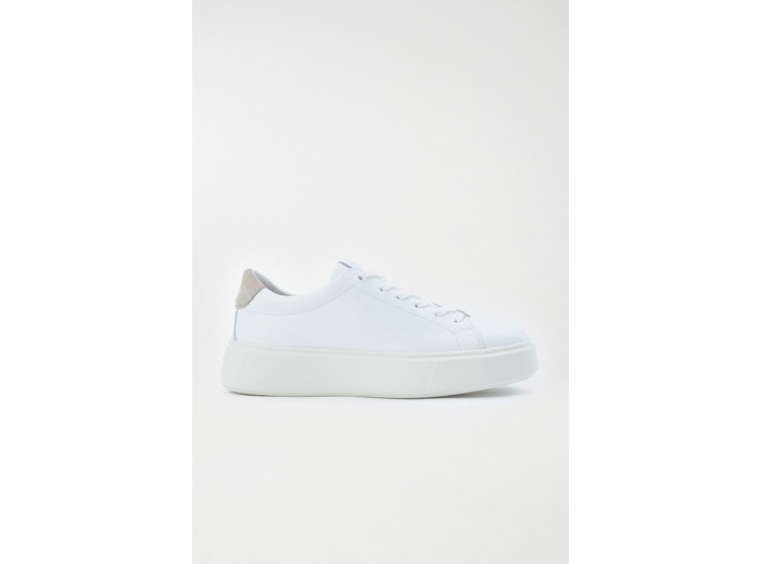 Tennis en cuir avec plateforme