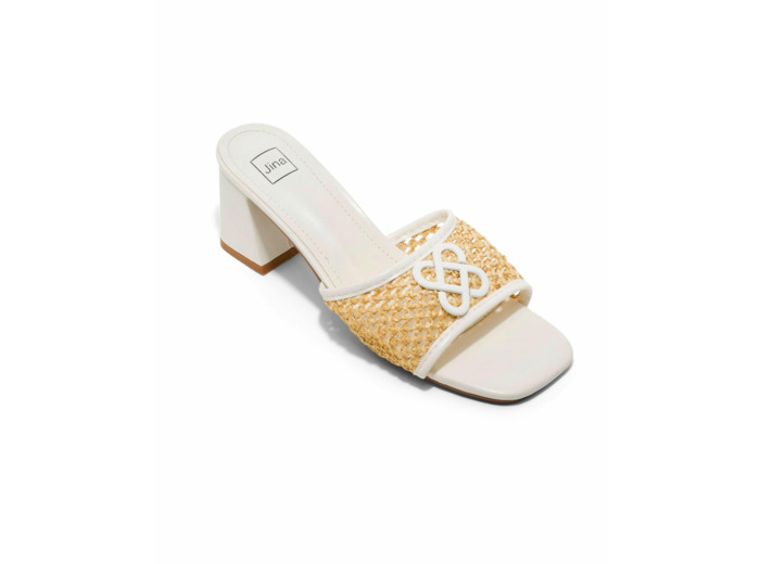 Mule talon decrochee femme beige