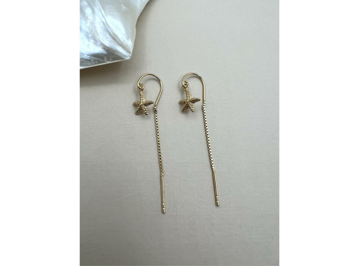 Boucles d'oreilles Indriya Etoile de mer en vermeil