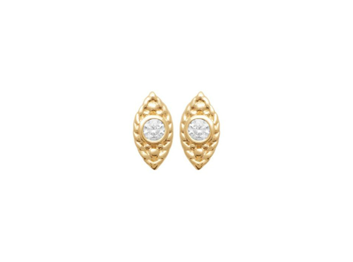 Boucles d'oreilles en plaqué or et oxydes de zirconium
