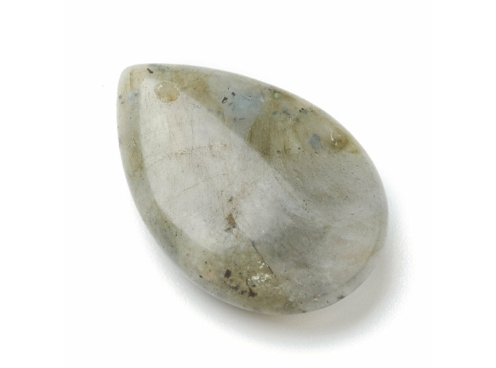 Pendentif  goutte labradorite naturelle blanche