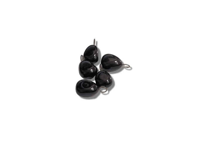 Obsidienne Noir Pend pierre roulee