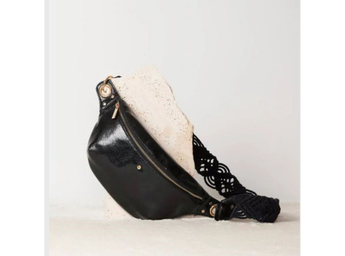 Sac Banane Nicole Macramé Noir