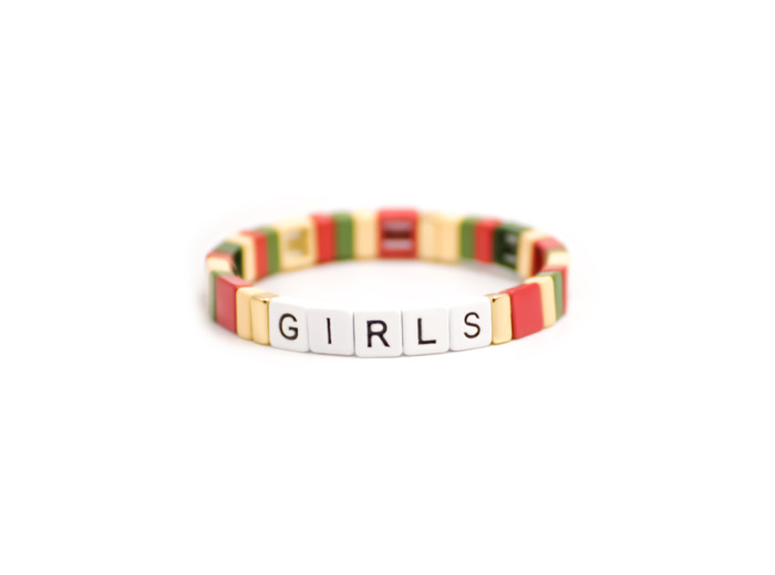 Bracelet Simone à Bordeaux Girls en métal émaillé multicolore