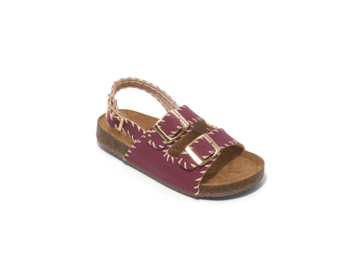 Sandale ouverte junior fille bordeaux