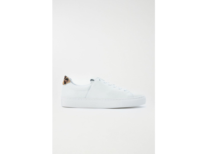 TENNIS EN CUIR AVEC LACETS MOTIF ANIMAL