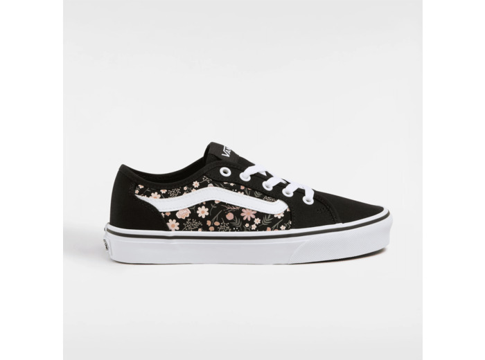 Toile femme floral noir vans