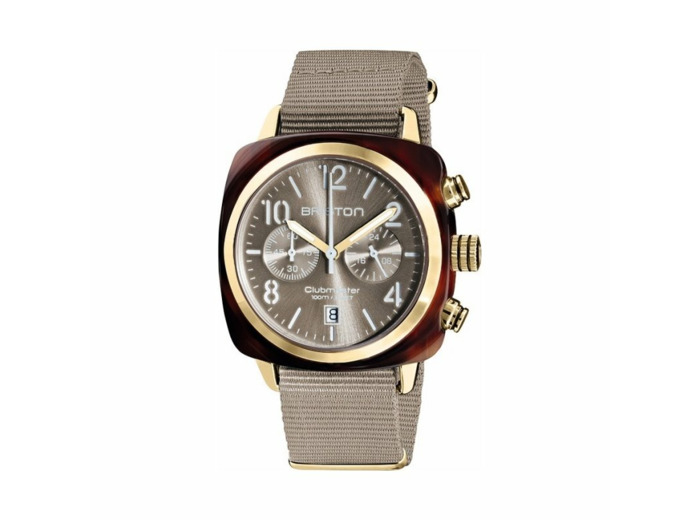 Montre Briston Clubmaster Classic Chrono Date Acier PVD et Acétate