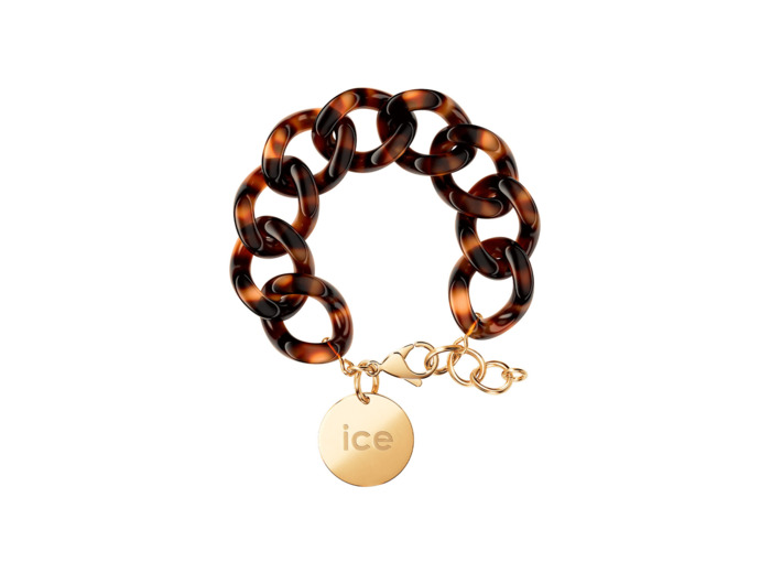 Bracelet chaîne Ice-Watch ICE jewellery Tortoise en acétate et métal doré
