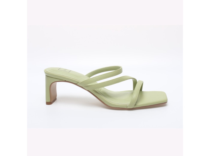 Mule talon decrochee femme vert