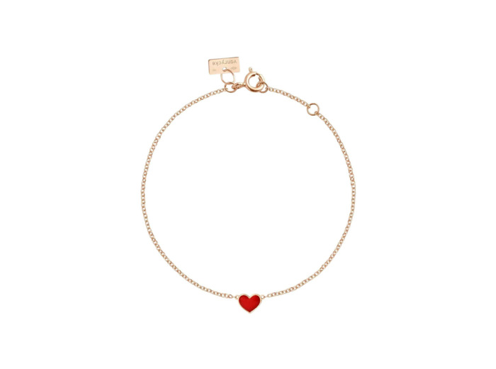 Bracelet Vanrycke Emoji Coeur en or rose