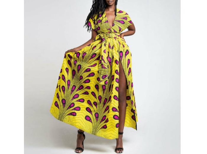 Infinity dress wax ,robe africaine multi- position 974,ile de la Réunion