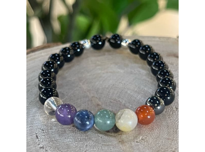 Bracelet 7 Chakras Onyx enfant