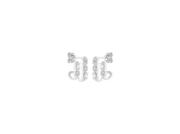 Boucles d'oreilles en argent et oxyde de zirconium