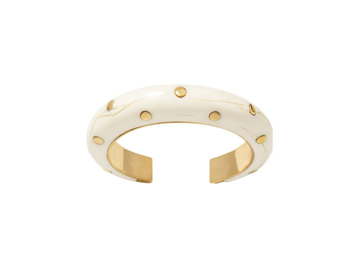 Bracelet Aurélie Bidermann Caftan Moon en métal doré et résine