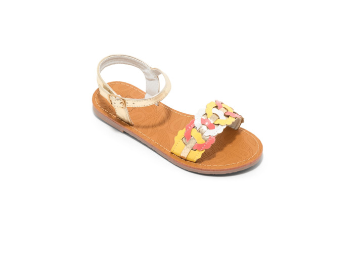 Sandale ouverte junior fille or