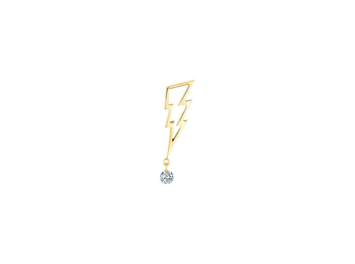Mono boucle d'oreilles La Brune & La Blonde POP Coup de Foudre en or jaune et diamants de 0.05ct