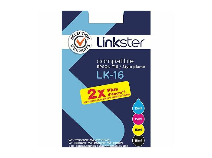 Cartouche d'encre LK-16 XL noir/cyan/magenta/jaune compatible EPSON T16