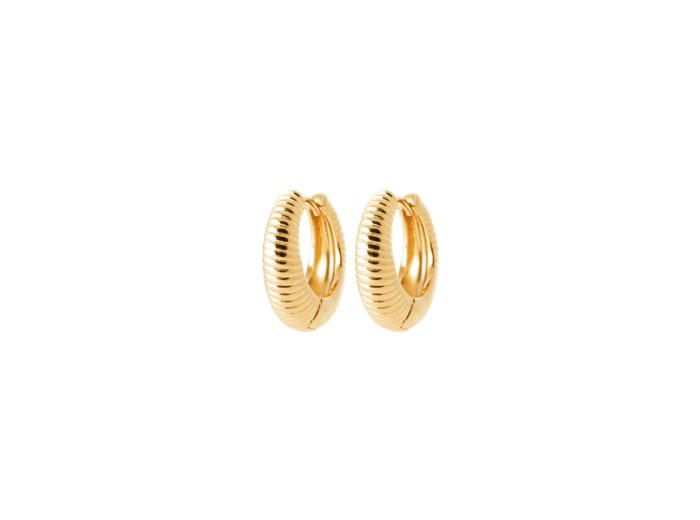 Boucles d'oreilles créoles en plaqué or