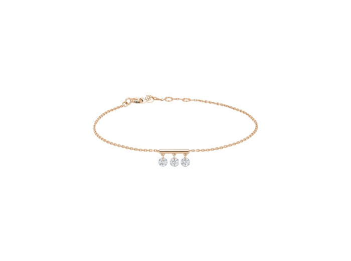 Bracelet La Brune & La Blonde PAMPILLES en or rose et diamants de 0.30ct