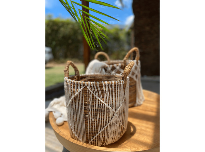 Panier macramé BALINAIS