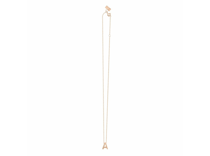 Collier Vanrycke Abécédaire lettre A en or rose