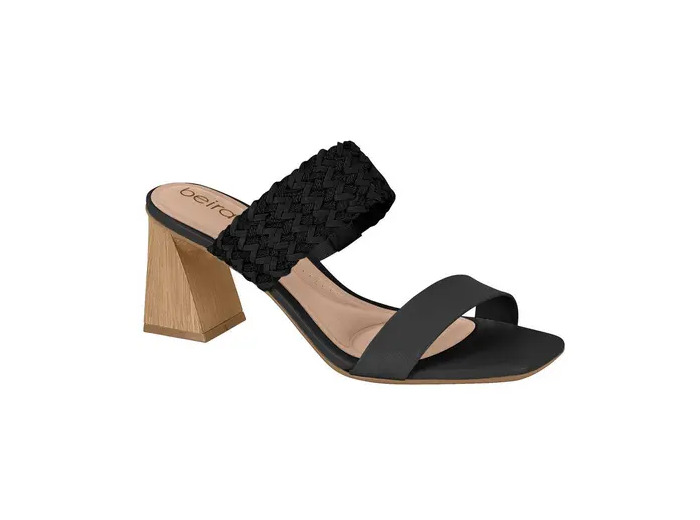 Mule talon decrochee femme noir beira rio