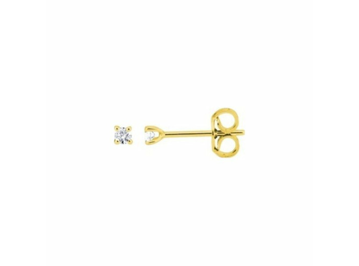 Boucles d'oreilles en or jaune et diamants de 0.08ct