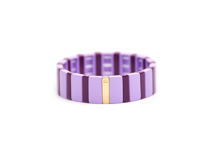 Bracelet Simone à Bordeaux Archi en métal émaillé pourpre